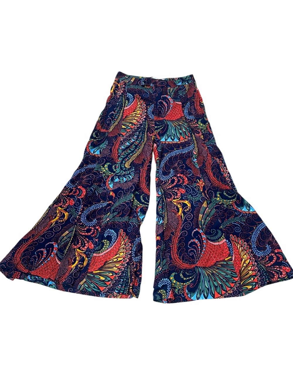 Ettitwa by Anthropologie Floral Rio Style Pants Women's Size 2 Wide Leg